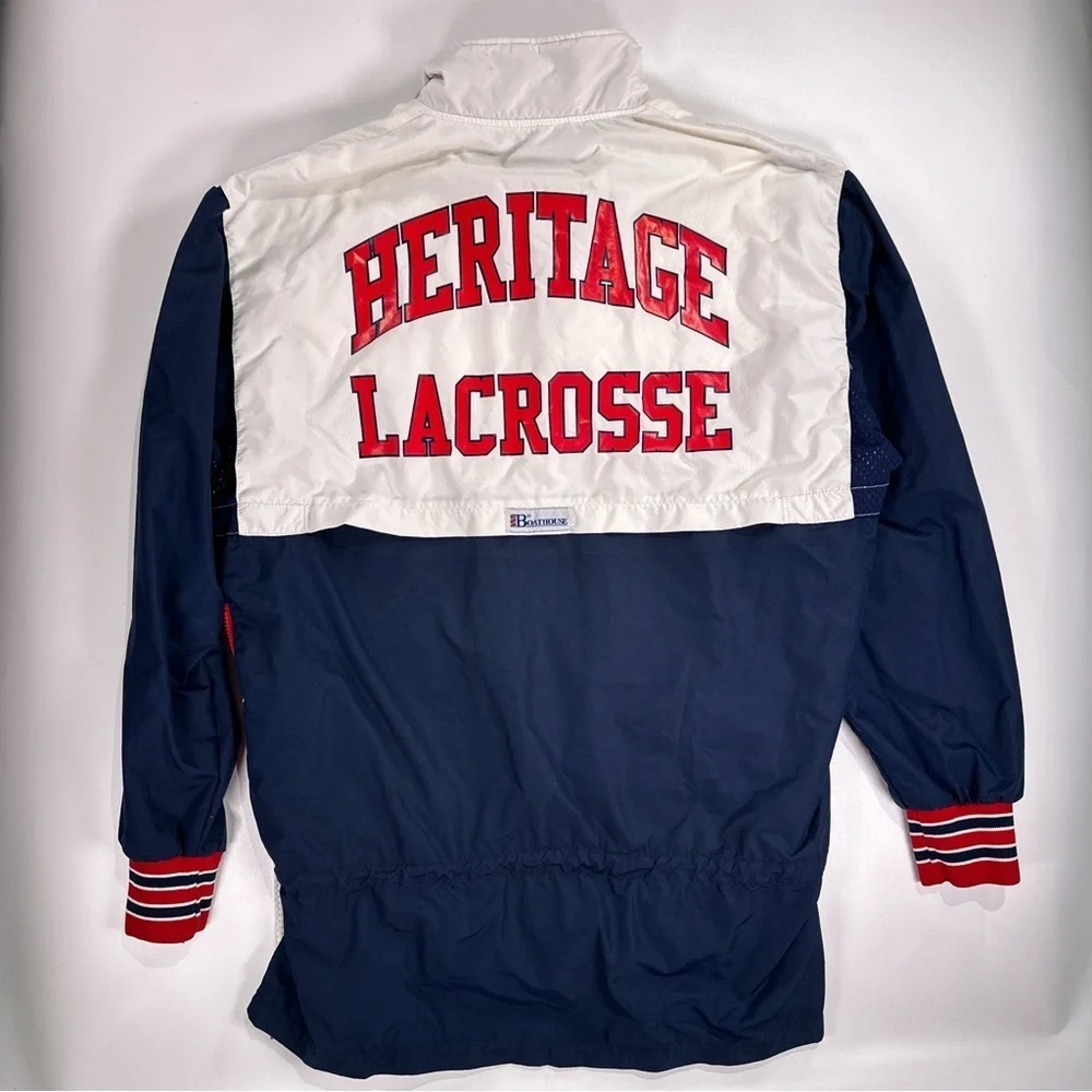 Boathouse Men’s Vintage Lacrosse Jacket 90s Windbreaker Large